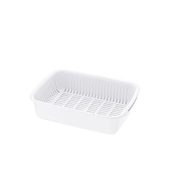 水切りラック 水切りかご 水切りラック用ふた  L 3個セット 抗菌加工 リッチェル シェリー 水切りバット キッチン
