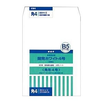 （まとめ） オキナ 開発ホワイト封筒 KW4 9枚入 【×10セット】