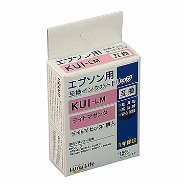 エプソン用 互換インクカートリッジ KUI-LM ライトマゼンタ LNEPKUI-LM 管理No. 4582458927734
