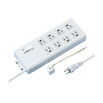 まとめサンワサプライ パソコン連動タップ3P・8個口 2.0m TAP-RE2MN 1個×3セット