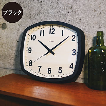 CHAMBRE シャンブル R-SQUARE CLOCK アールスクエアクロック 電波時計