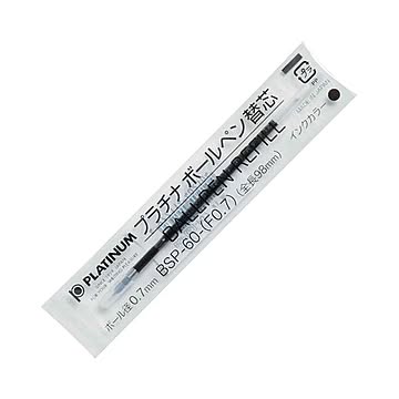 (まとめ) プラチナ 油性ボールペン替芯 ステンレスチップ 0.7mm 黒 BSP-60-(F0.7)#1 1箱(10本) 【×30セット】