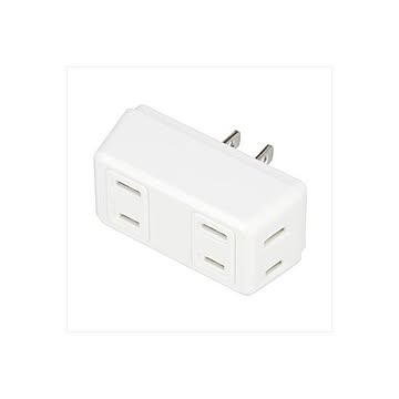 (まとめ)YAZAWA 4個口クワトロタップ Y02Q400WH×10セット