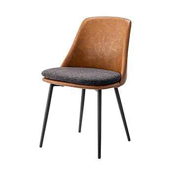 Perie ダイニングチェアー ブラウン 2脚セット m11056