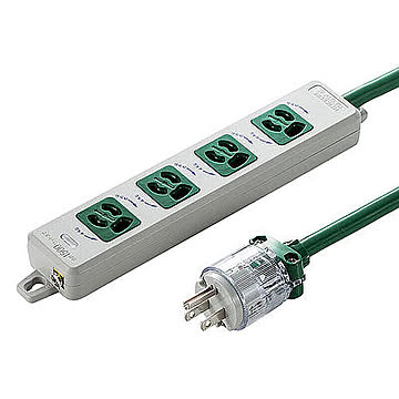 サンワサプライ 医用接地プラグ付き電源タップ TAP-HPM4-5G 管理No. 4969887839843