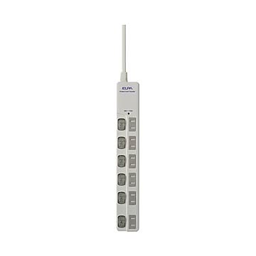 （まとめ） 朝日電器 LEDランプスイッチ付タップWLS-LU620MB（W）×5セット