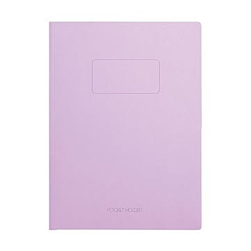 (まとめ) ライオン事務器 ポケットホルダー両面ポケット A4(見開きA3) バイオレット No.54N 1冊  【×50セット】