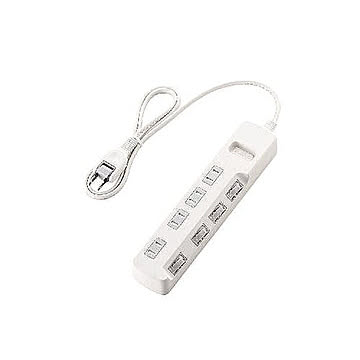 エレコム ほこり防止シャッター付 省エネタップ T-E6A-2410WH 管理No. 4953103456877