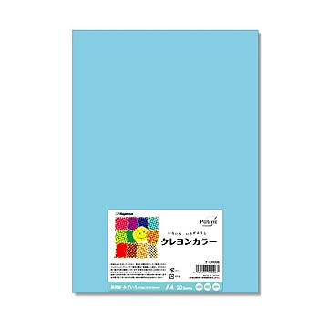 まとめ 長門屋商店 いろいろ色画用紙クレヨンカラー A4 みずいろ ナ-CR006 1パック20枚  ×30セット