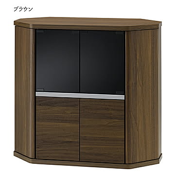 朝日木材加工 RCA-7580AV テレビ台 コーナー置き 幅790x奥行390x高さ738mm ブラウン