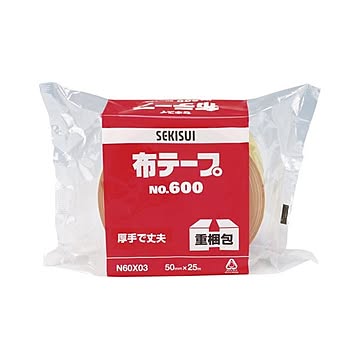 （まとめ） セキスイ 布テープ No.600 N60X03 1巻入 【×10セット】