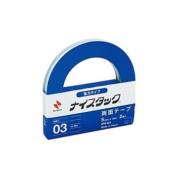 （まとめ）ニチバン ナイスタック強力タイプ NW-K5 5mm×18m 2P【×50セット】