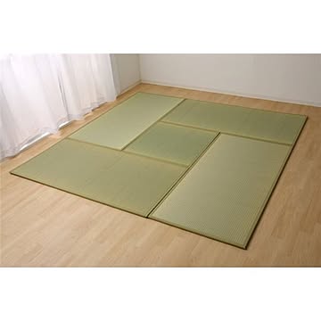 日本製 い草 置き畳/ユニット畳 【4.5畳セット 82×164cm4枚＋82×82cm1枚】 軽量 抗菌 防臭 連結ジョイント付