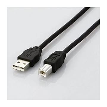 (まとめ)エレコム エコUSBケーブル(A-B・5m) USB2-ECO50【×3セット】