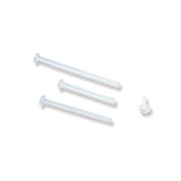 （まとめ）ライオン事務器 ポリファスナーパイプ（50mm）100本+ヘッド100個 PF-50E 1パック【×2セット】
