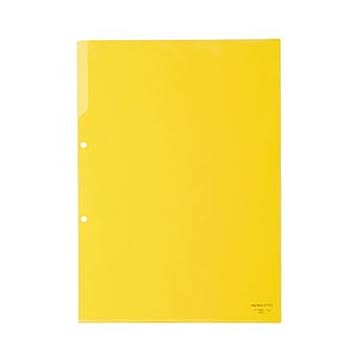（まとめ）コクヨ クリヤーホルダー（2穴あき・カラー）A4 黄 フ-750Y 1セット（50枚）【×3セット】