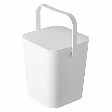 tower タワー(山崎実業) 蓋付きバケツ 12L Bucket with lid 12L フタ付き ダストボックス ゴミ箱 収納ボックス ハンドル付き 重ね置き可能 スタッキング 12リットル