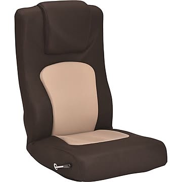 座椅子 無段階リクライニング メッシュ約幅51cm ベージュ×ブラウン スチール 完成品