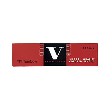 （まとめ） トンボ鉛筆 赤鉛筆 8900-V 朱 12本入 【×5セット】