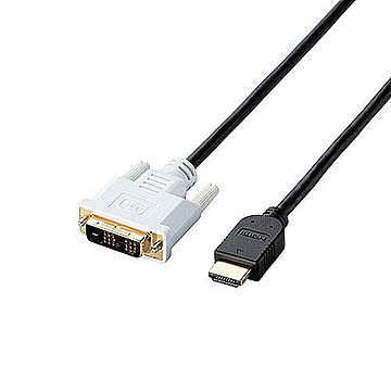 【5個セット】エレコム HDMI-DVI変換ケーブル/1m/ブラック DH-HTD10BKX5 管理No. 4589453000714