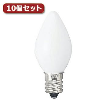 YAZAWA ローソク球 E12 5W 白 2個パック10個セット 1CC2PX10