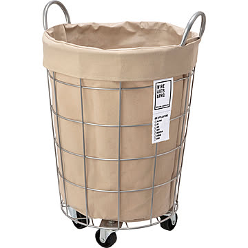 【BRID】Laundry ROUND BASKET WITH CASTER 33L ランドリー ラウンド バスケット 33L