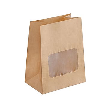 （まとめ）水野産業 ルックバッグ4S 未晒 1パック（100枚）【×10セット】