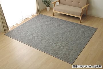 DXフォース バンブーカーペット 無地 グレー 約190×250cm