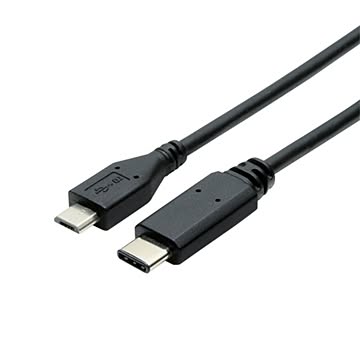 ミヨシ （MCO） USB Type-Cコネクタ-microBコネクタ変換ケーブル USB-CM210/BK
