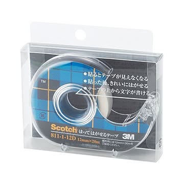 （まとめ） 住友スリーエム スコッチ(R)はってはがせるテープ （小巻）巻芯径25mm 811-1-12D 1個入 【×10セット】