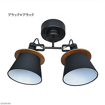 ELUX FIRDER 2灯シーリングスポット ブラック×ブラック