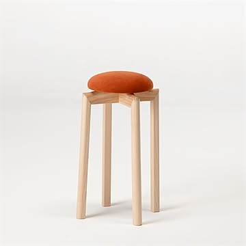 マッシュルームスツール 　高さ50～65センチ　ナチュラル　コンパクト