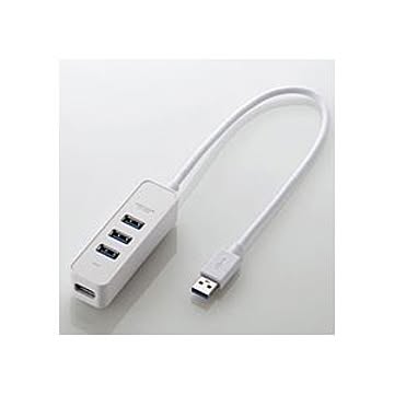 まとめエレコム マグネット付きUSB3.0ハブバスパワー専用 4ポート ホワイト U3H-T405BWH 1個×2セット