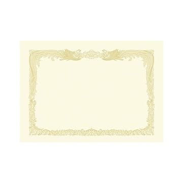 （まとめ） 厚口OA賞状用紙 クリーム・縦書き 10-1287 10枚入 【×2セット】