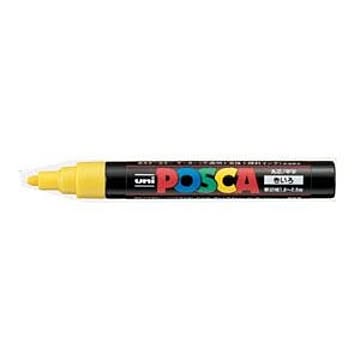 （まとめ） 三菱鉛筆 ユニ ポスカ 中字丸芯（1.8-2.5mm） PC-5M.2 黄 1本入 【×10セット】