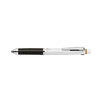 （まとめ） ゼブラ 多機能ペン デルガード+2C 2色ボールペン0.7mm（黒・赤）+シャープ0.5mm ホワイト 【×5セット】