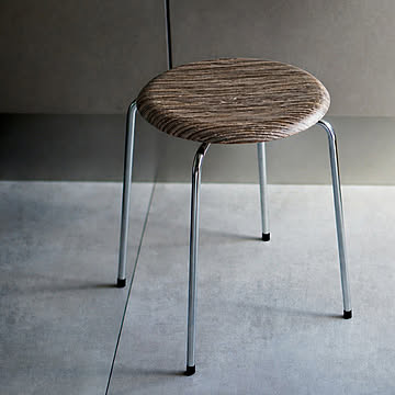 スタッキング PUレザー ラウンドスツール