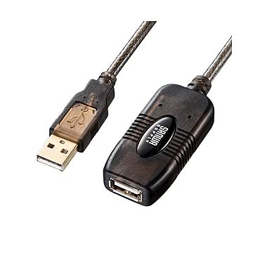 【5個セット】 サンワサプライ 5m延長USBアクティブリピーターケーブル KB-USB-R205NX5