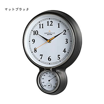 時計 温湿度計 ウォール クロック ノースロップ G-23 幅230x奥行50x高さ320mm ダルトン