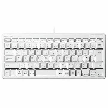 エレコム 有線ミニキーボード/パンタグラフ式/薄型/ホワイト TK-FCP096WH 管理No. 4953103345041