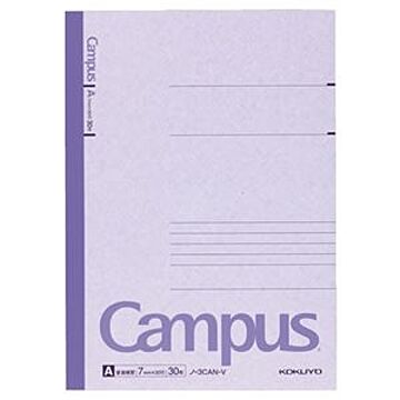 (まとめ) コクヨ キャンパスノート(カラー表紙) セミB5 A罫 30枚 紫 ノ-3CAN-V 1冊 【×60セット】