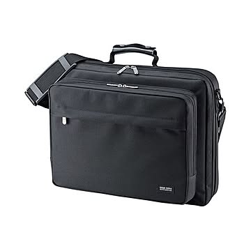 (まとめ) サンワサプライ PCキャリングバッグ 15.6型ワイド対応 ブラック BAG-U54BK2 1個 【×5セット】