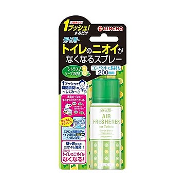 （まとめ）大日本除蟲菊 KINCHOクリーンフロー トイレのニオイがなくなるスプレー 200回用 シトラスソープ 45ml 1本【×10セット】