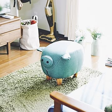 ブルーハワイ アニマルスツール ぶたモチーフ