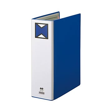 (まとめ）TANOSEE パイプ式ファイル 片開き A4タテ 80mmとじ 青 10冊【×3セット】