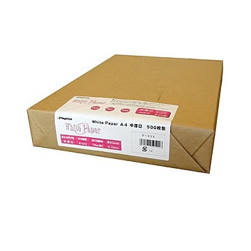 (まとめ) 長門屋商店 ホワイトペーパー A4 中厚口 70kg ナ-502 1冊(500枚)  【×5セット】