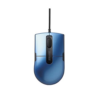 まとめバッファロー 有線BlueLEDマウス静音 3ボタン Sサイズ ブルー BSMBU26SSBL 1個×3セット