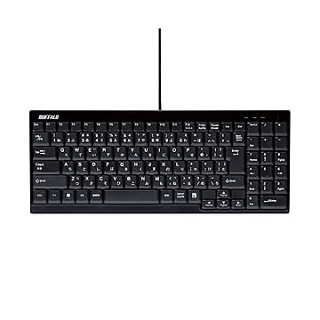 まとめバッファロー USB接続有線スリムキーボード ブラック BSKBU14BK 1台×2セット