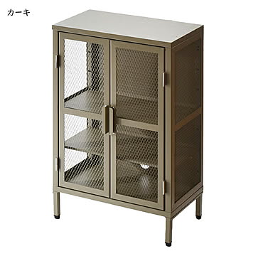 ラック 組立式 BURUCK メッシュ キャビネット 3段 BRLS0330KI 幅505x奥行280x高さ785mm B.Bファニシング