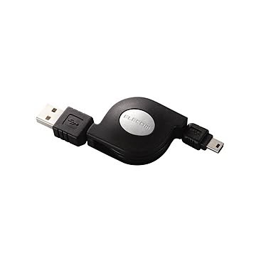 まとめエレコム 巻き取り式USB2.0準拠モバイルケーブル Aオス-miniBオス ブラック 1.5m USB-RLM5151個×3セット